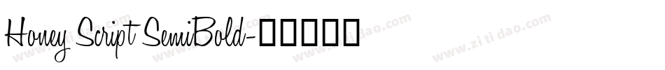Honey Script SemiBold字体转换